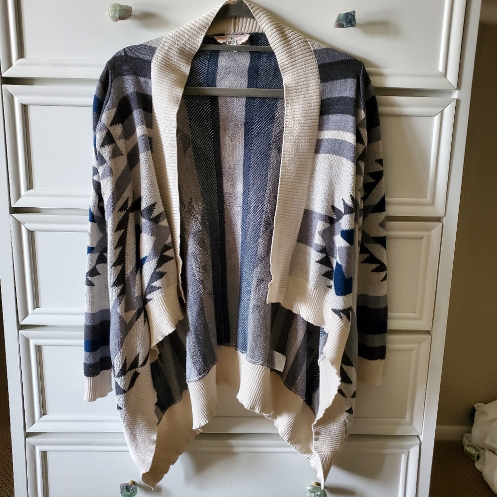 PINK REPUBLIC Aztec Open Front Cardigan